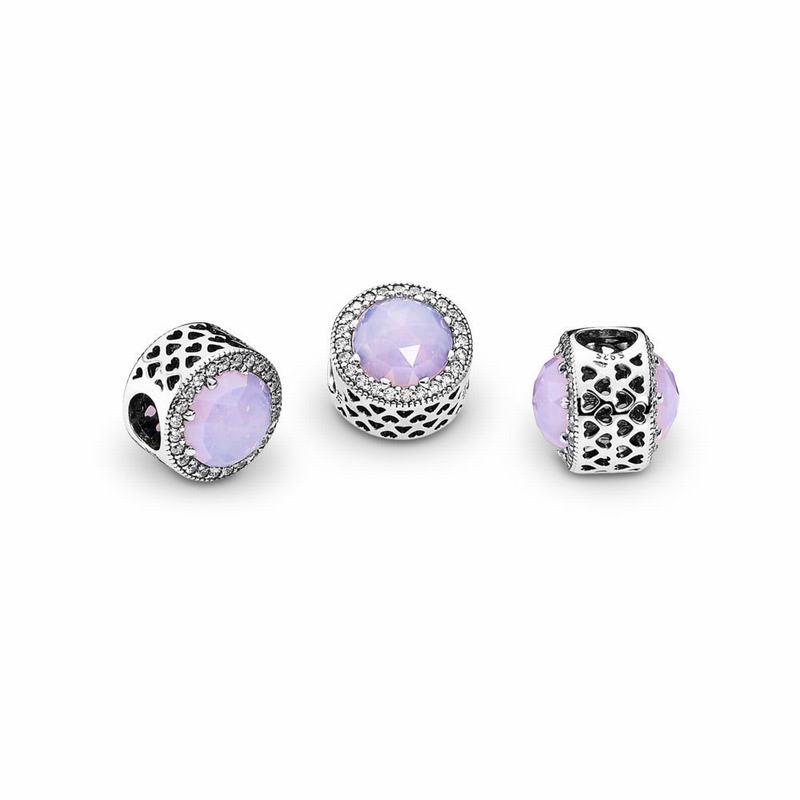 Pandora Australia Radiant Hearts Charm - Sterling Silver | DQBEUW873